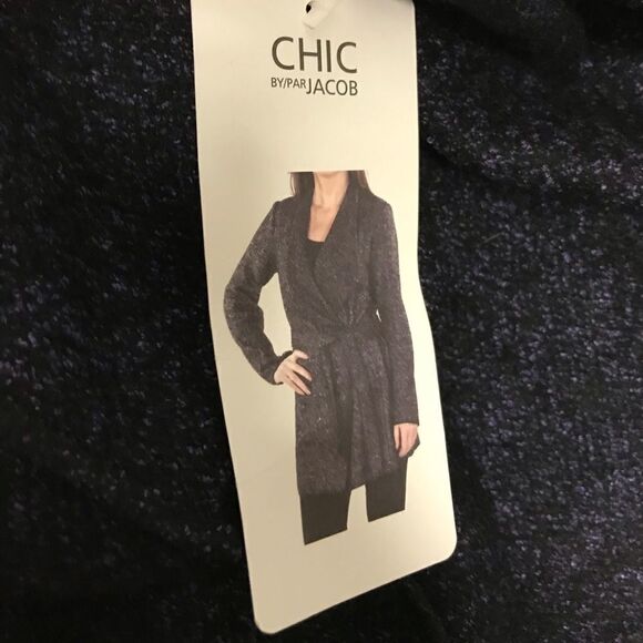 NWT CHIC by Jacob Tie Up Jacket Sz Medium - Picture 6 of 8